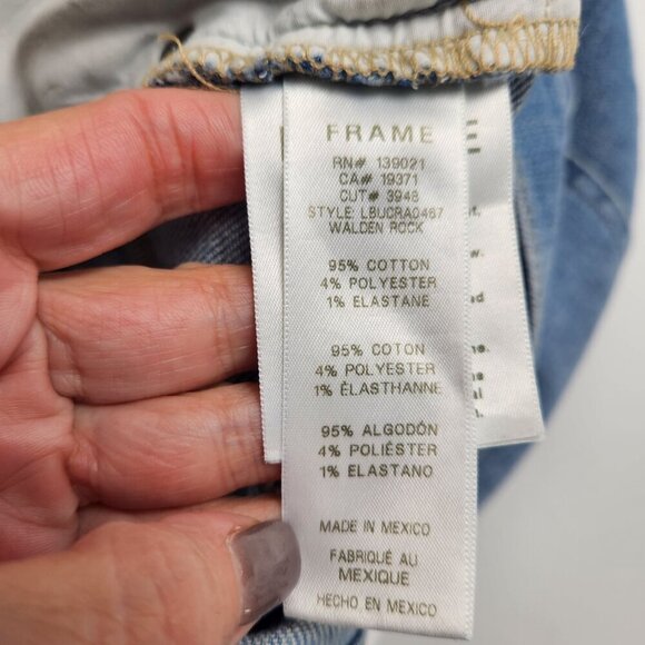 FRAME Denim Le Beau Crop Jeans Size 25 in Walden Rock Wash Raw Hem - Picture 12 of 16